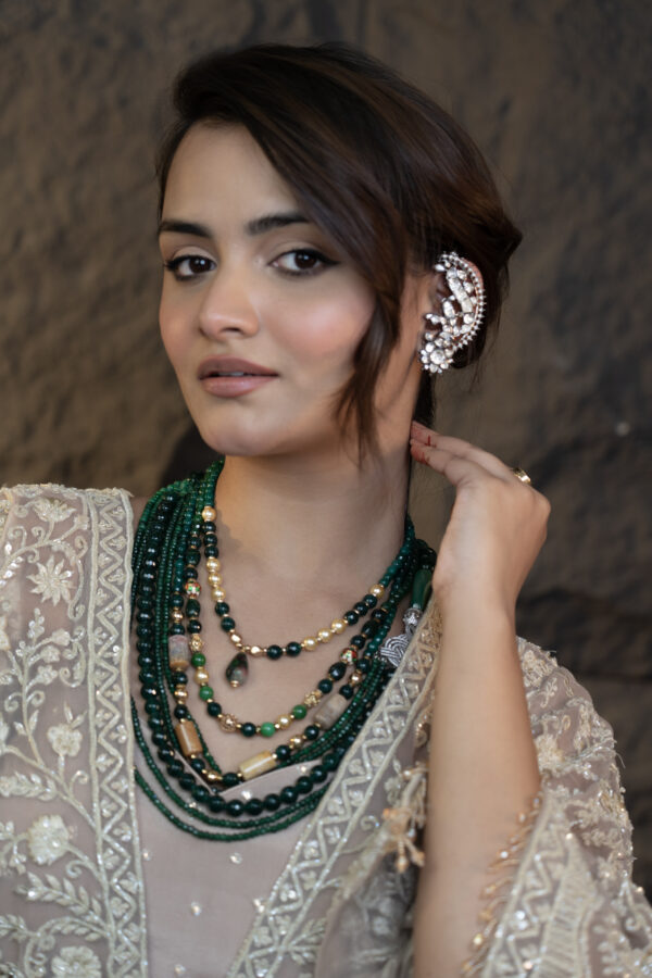 Taupe Cape and Skirt Set