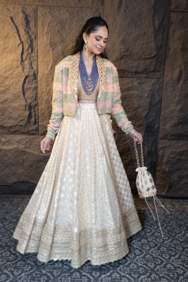 Modern Rani Set – Chikan Kari Jacket with Chanderi Silk Skirt